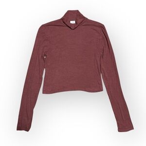 021 WILFRED Women's Manhattan Ribbed Turtleneck Top - Rusty, Large